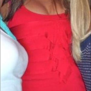 Express bodycon red dress